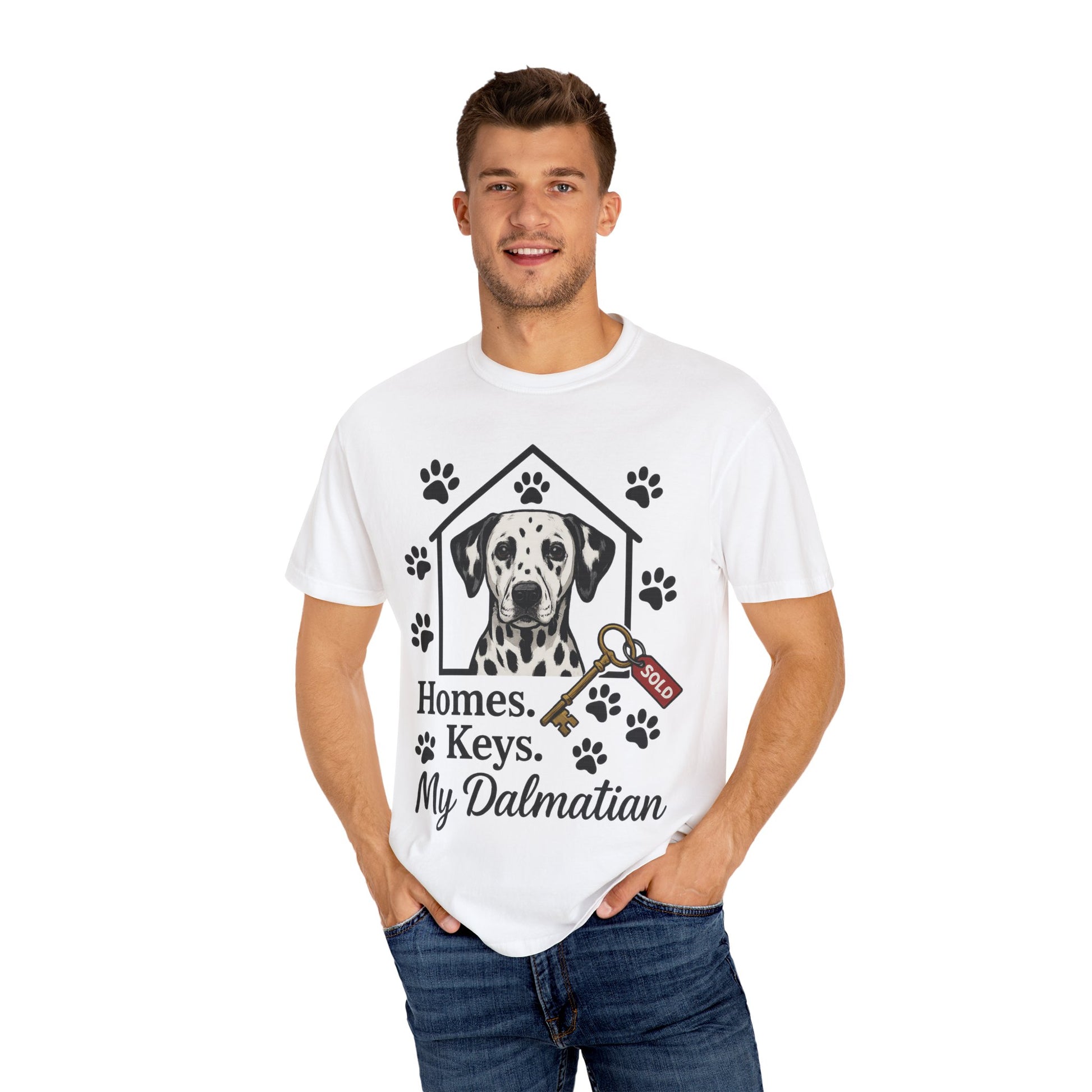 Dalmatian Realtor T-Shirt | Dog Lover Gift | Home Sweet Home Tee | Pet Lover Apparel | Animal Adoption Shirt