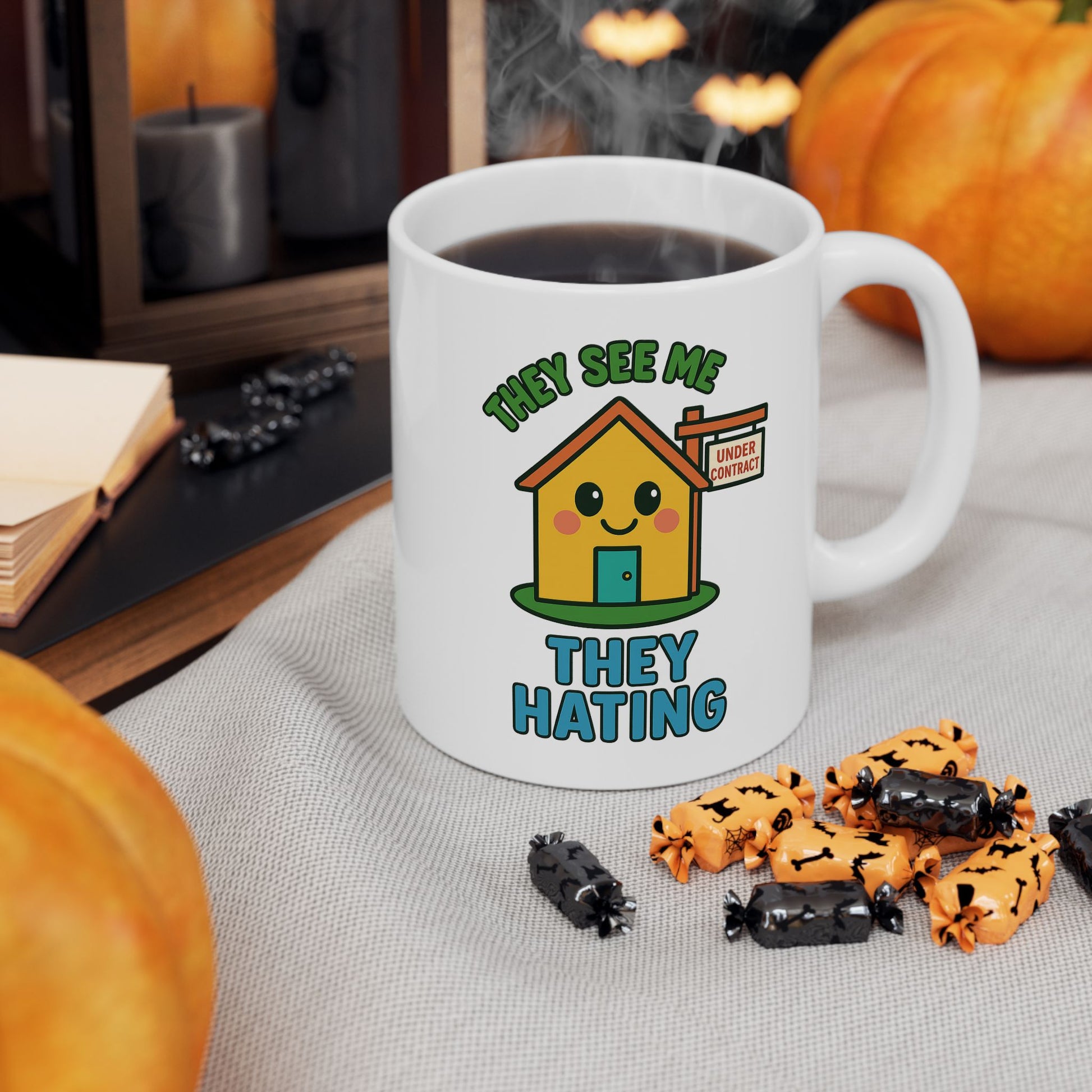 Cute Home Under Contract Ceramic Mug, Perfect Gift for Realtors, Housewarming, Coffee Lover, Homebuyer Celebration, 11oz or 15oz
