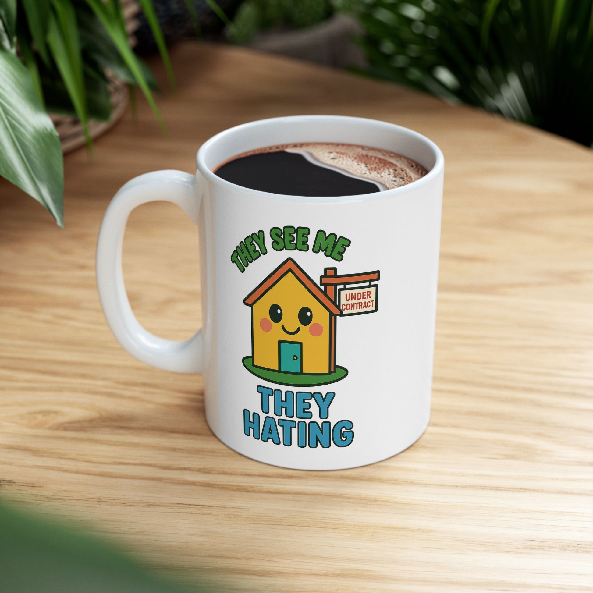 Cute Home Under Contract Ceramic Mug, Perfect Gift for Realtors, Housewarming, Coffee Lover, Homebuyer Celebration, 11oz or 15oz