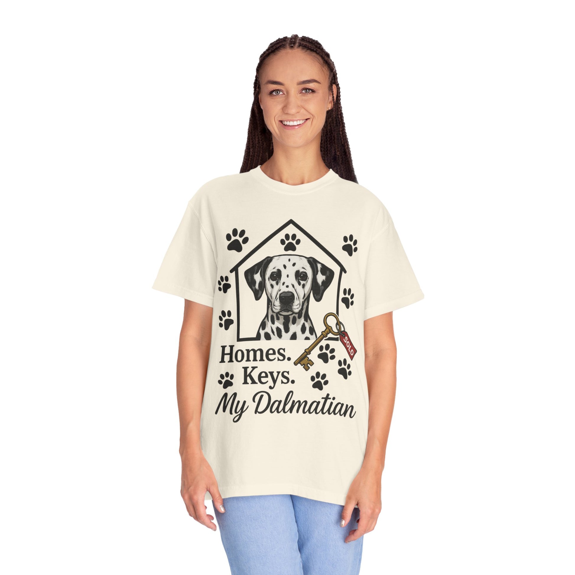 Dalmatian Realtor T-Shirt | Dog Lover Gift | Home Sweet Home Tee | Pet Lover Apparel | Animal Adoption Shirt