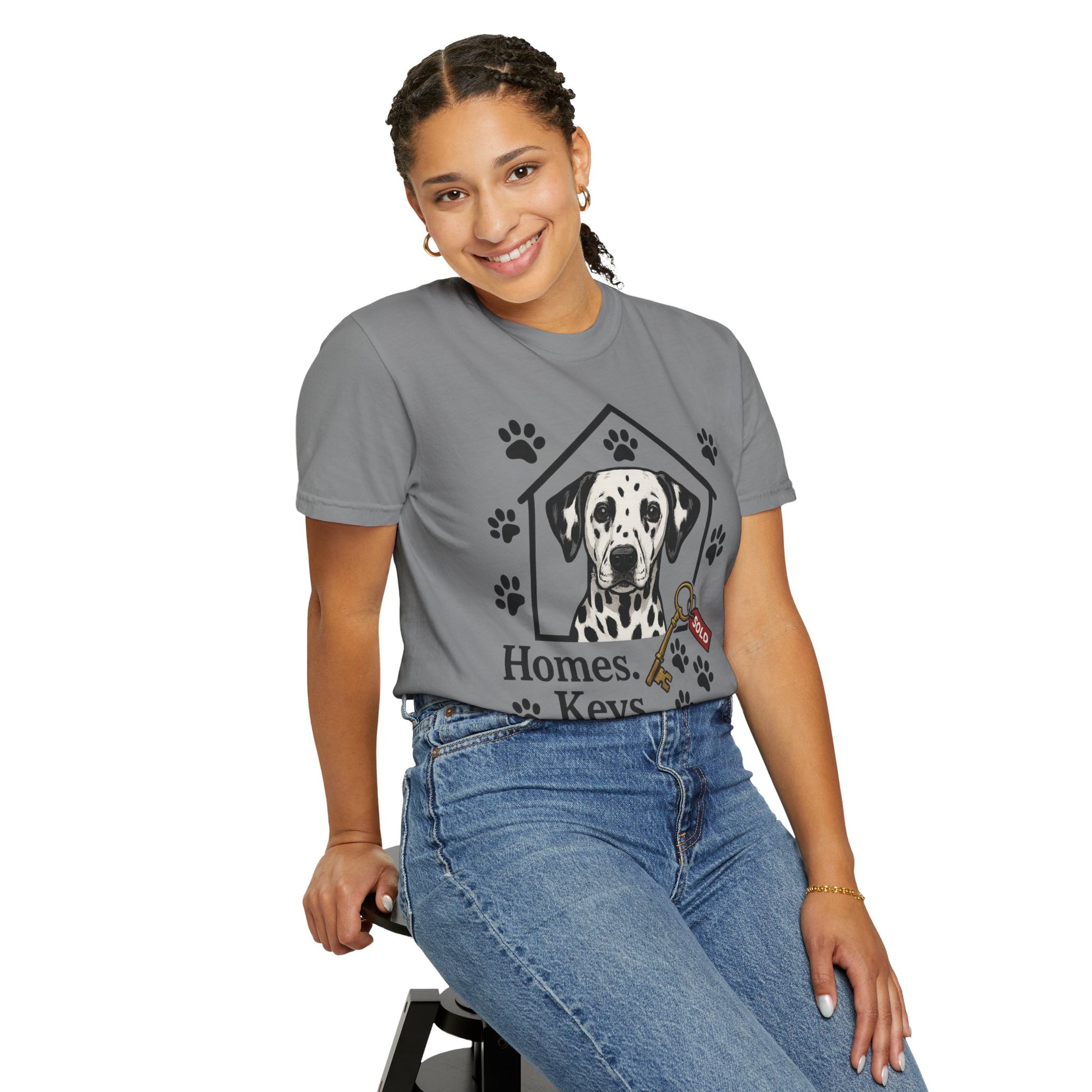 Dalmatian Realtor T-Shirt | Dog Lover Gift | Home Sweet Home Tee | Pet Lover Apparel | Animal Adoption Shirt
