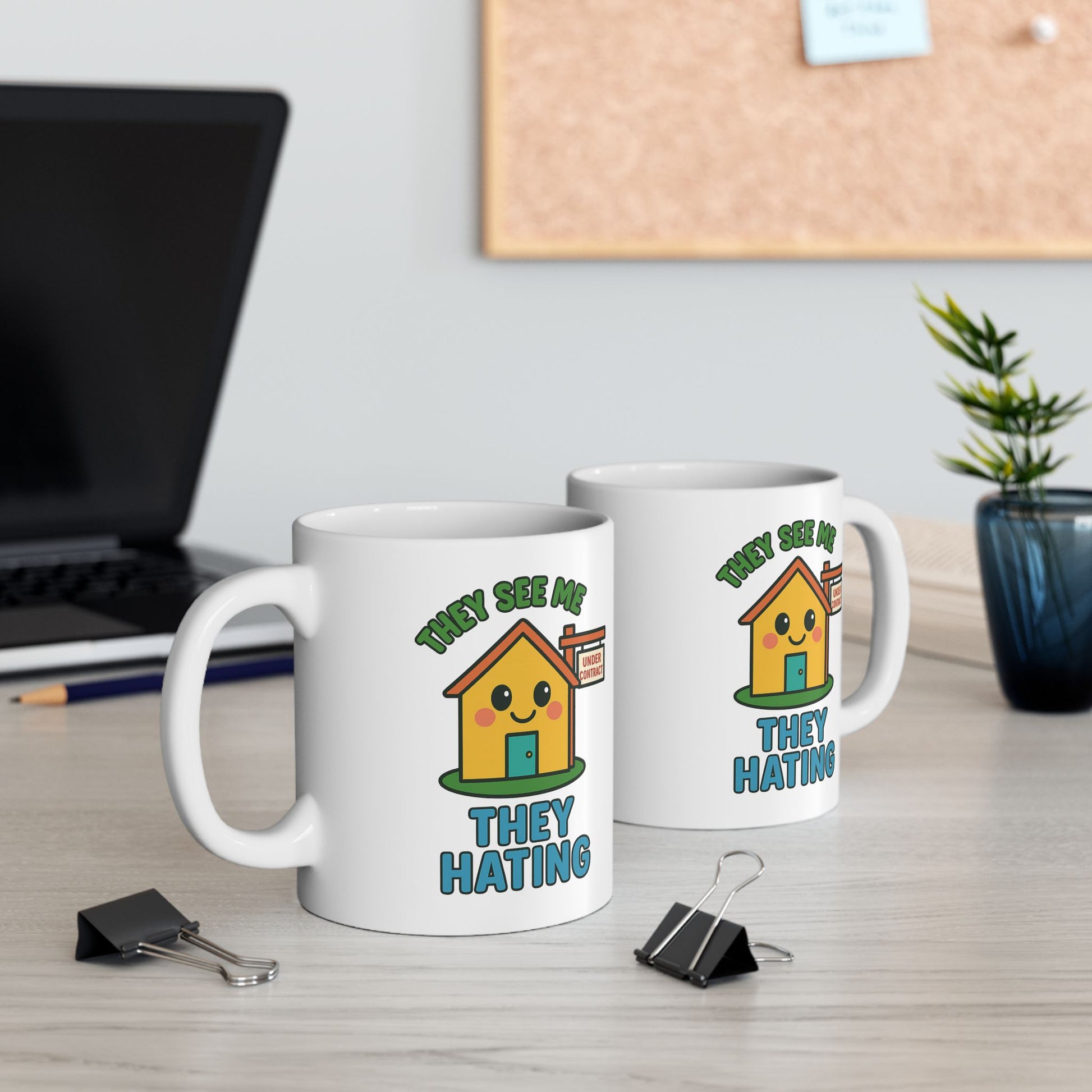 Cute Home Under Contract Ceramic Mug, Perfect Gift for Realtors, Housewarming, Coffee Lover, Homebuyer Celebration, 11oz or 15oz