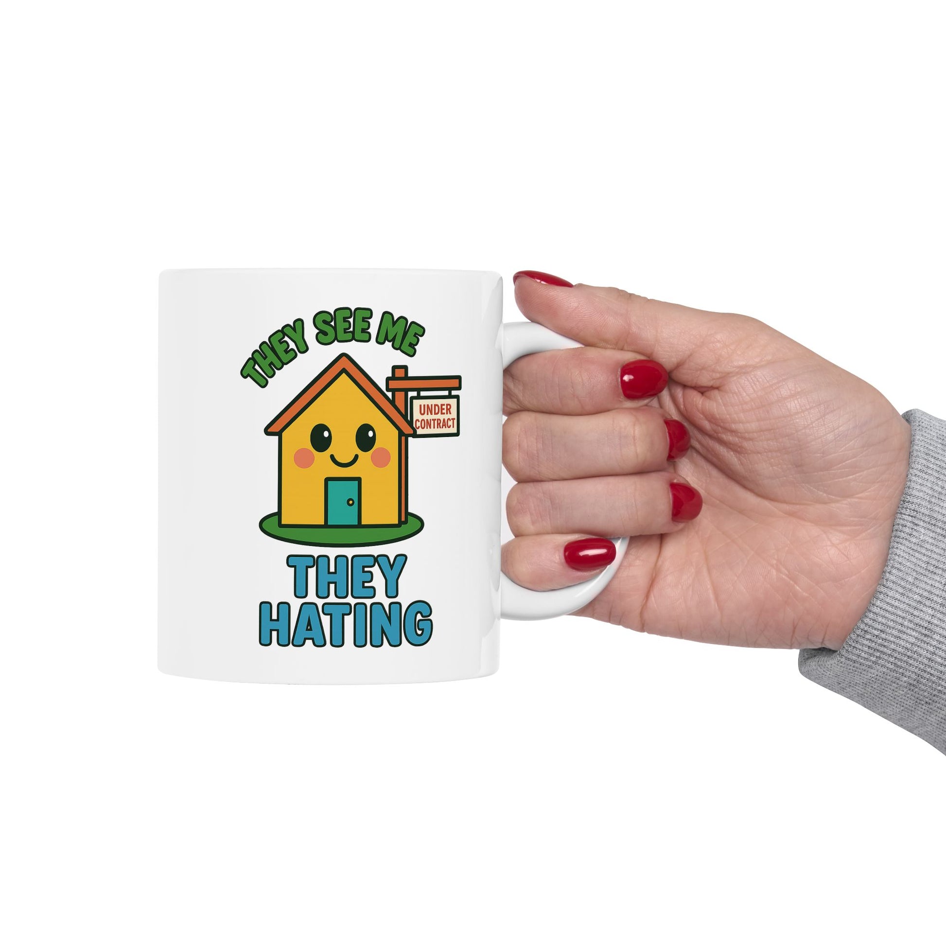 Cute Home Under Contract Ceramic Mug, Perfect Gift for Realtors, Housewarming, Coffee Lover, Homebuyer Celebration, 11oz or 15oz